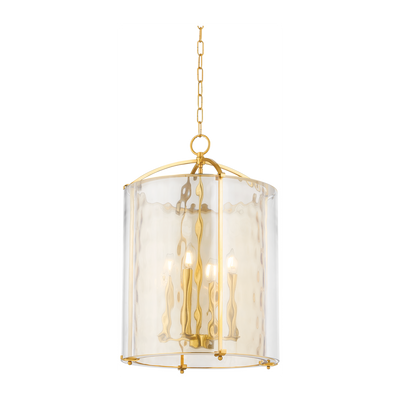 Hudson Valley Lighting Ramsey 4 Light 18 inch Aged Brass Lantern Ceiling Light