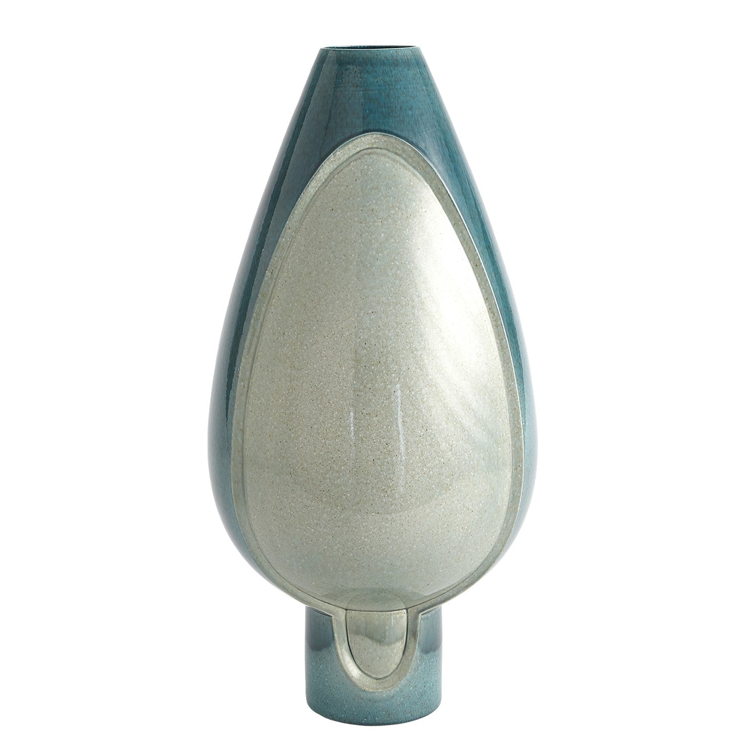 Global Views Azure Two Tone Pod Vase