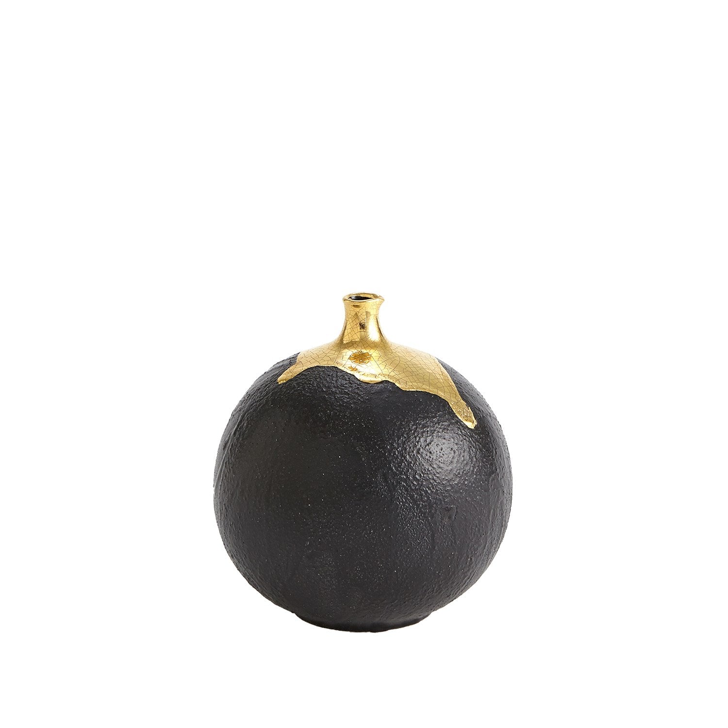 Global Views Dipped Golden Crackle Vase