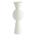Global Views Chiseled Orb Vase - Matte White