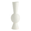 Global Views Matte White Chiseled Orb Vase
