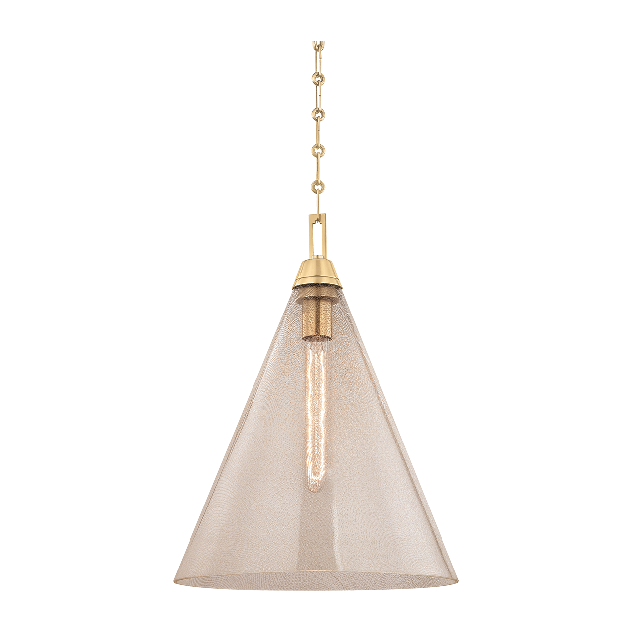 Hudson Valley Lighting Newbury 1 Light 14 inch Aged Brass Pendant Ceiling Light