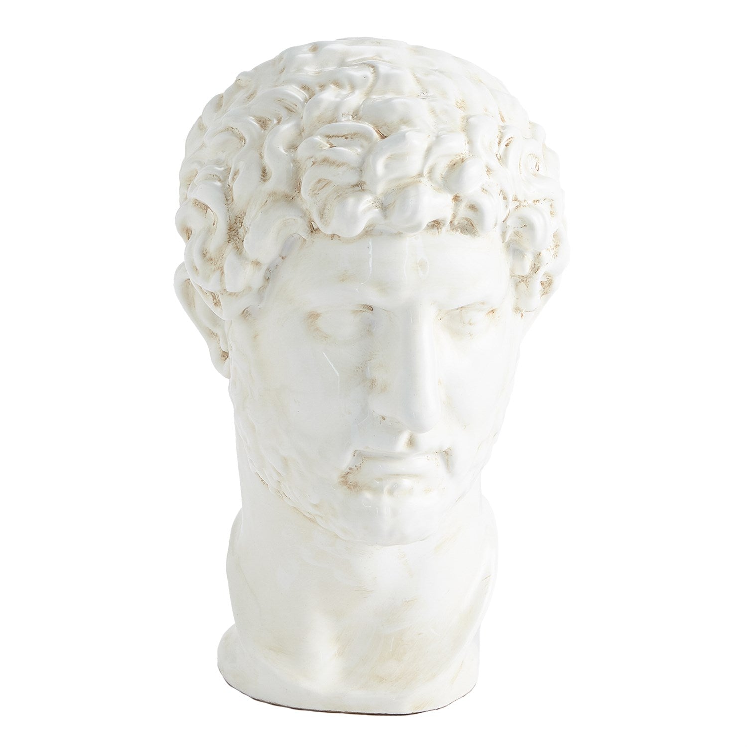 Global Views White Glaze Hadrian Sculpture