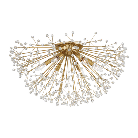 Hudson Valley Lighting Dunkirk 6 Light 30 inch Semi Flush Ceiling Light