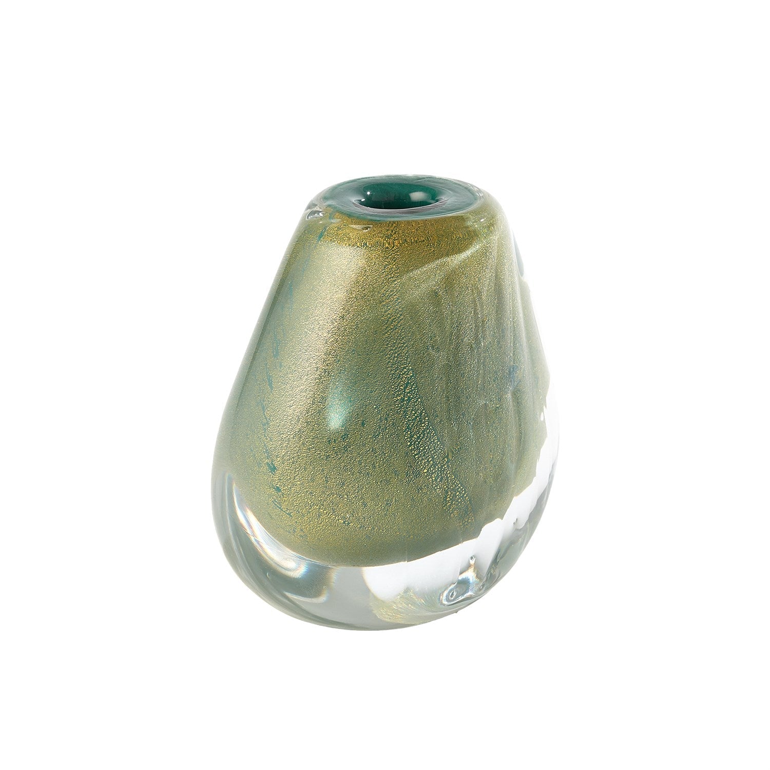Global Views Green Gold Conical Vase