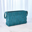 Global Views Azure Soft Woven Leather Basket