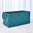 Global Views Azure Soft Woven Leather Basket