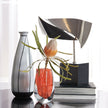 Global Views Orange Triangular Bubbled Vase