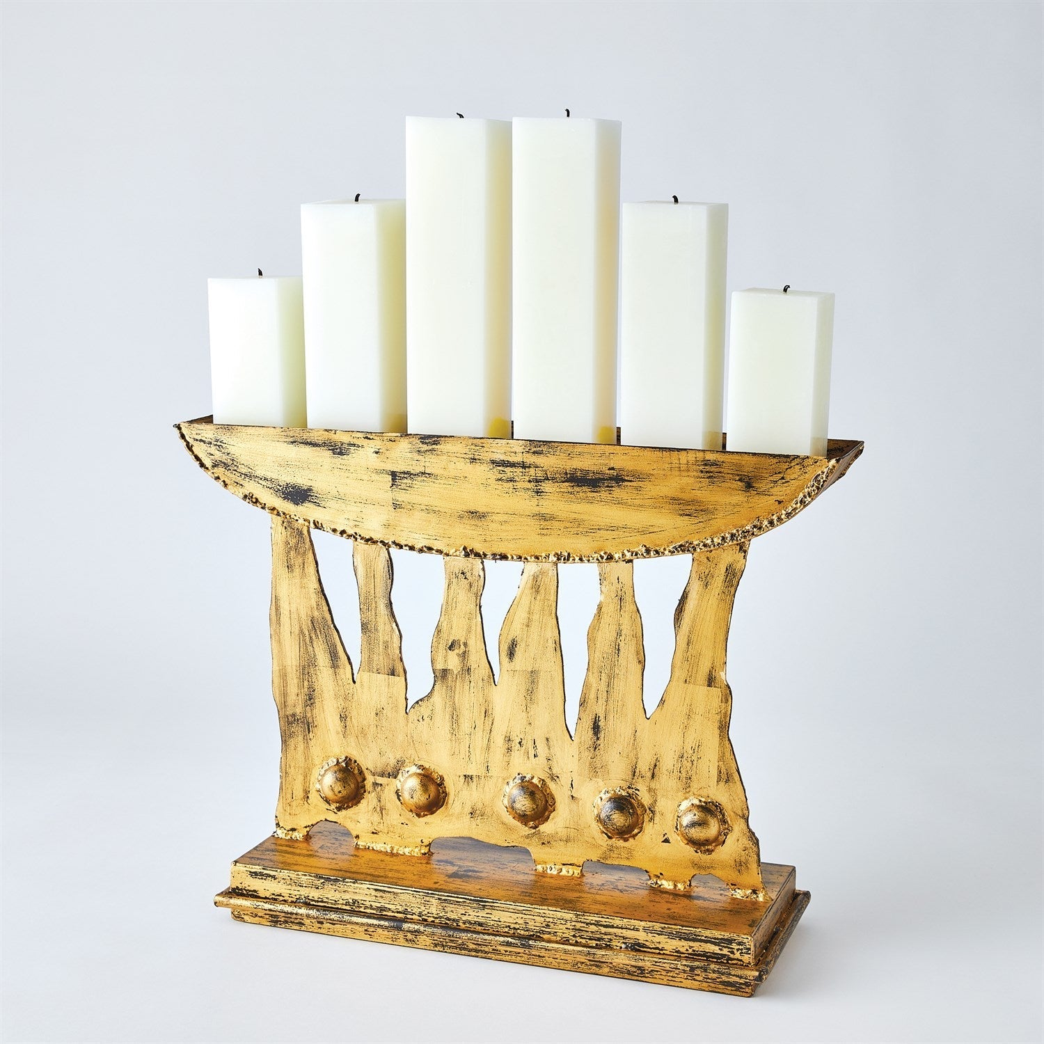 Global Views Brutalist Leaf Candelabra Clearance