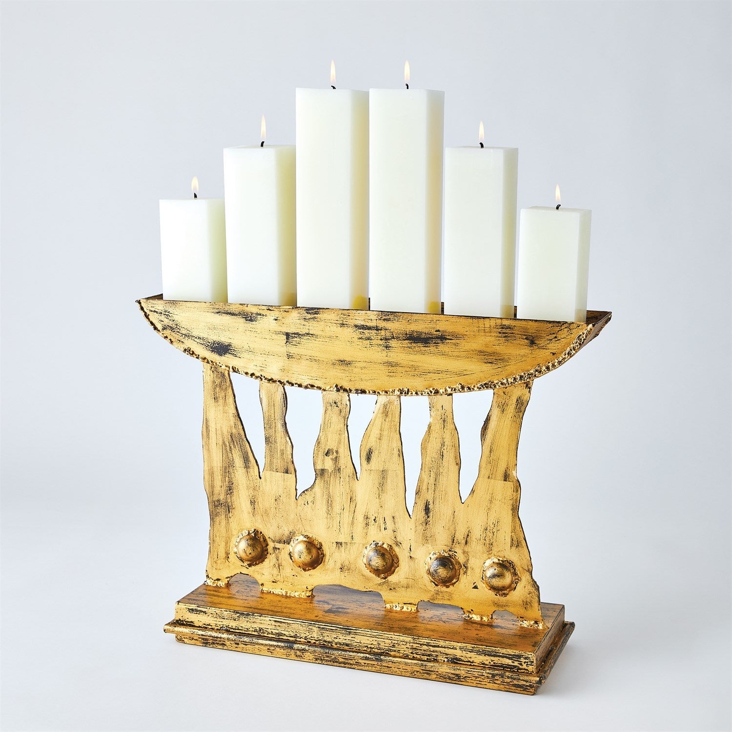 Global Views Brutalist Leaf Candelabra Clearance