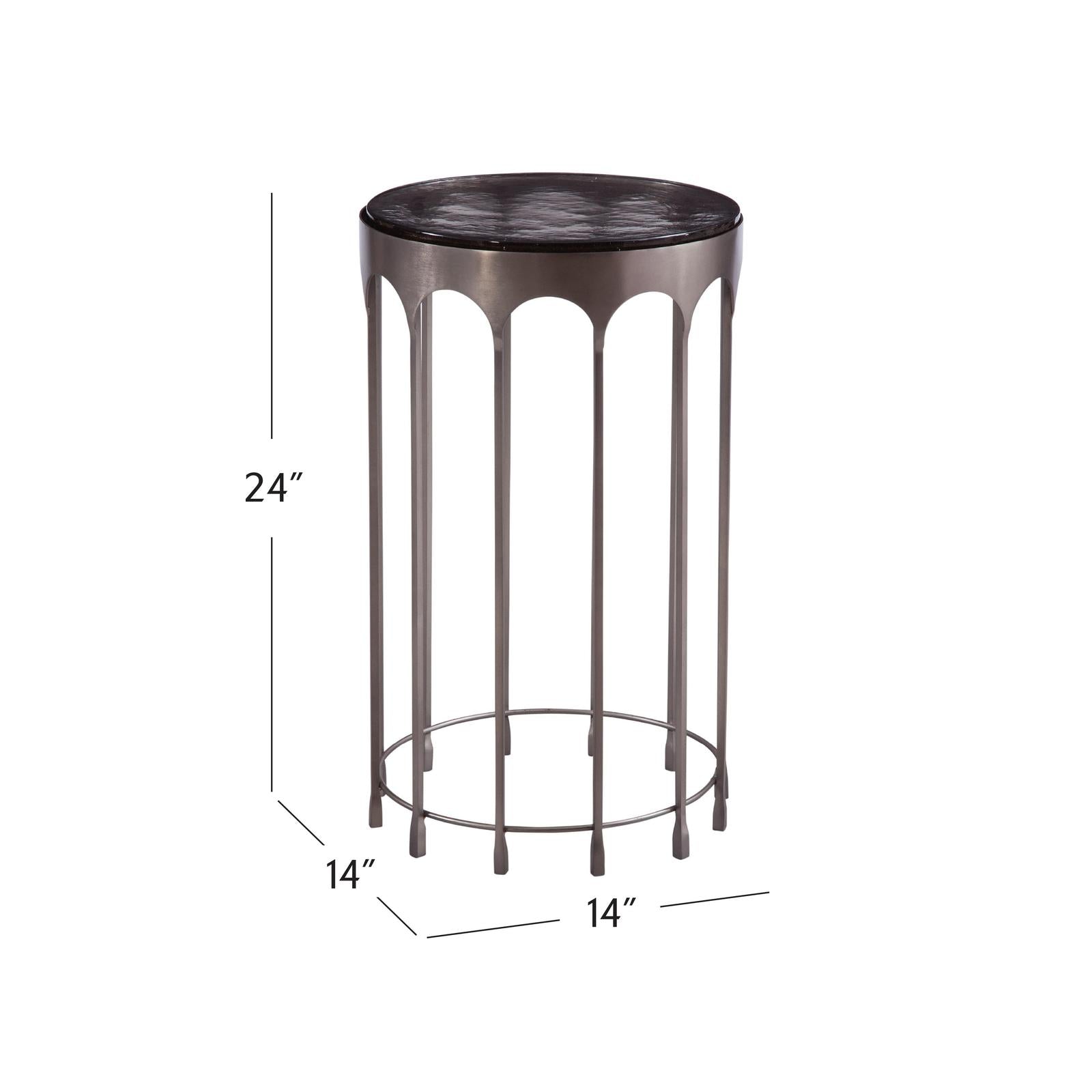Bassett Mirror Hartley Nickel Accent Table