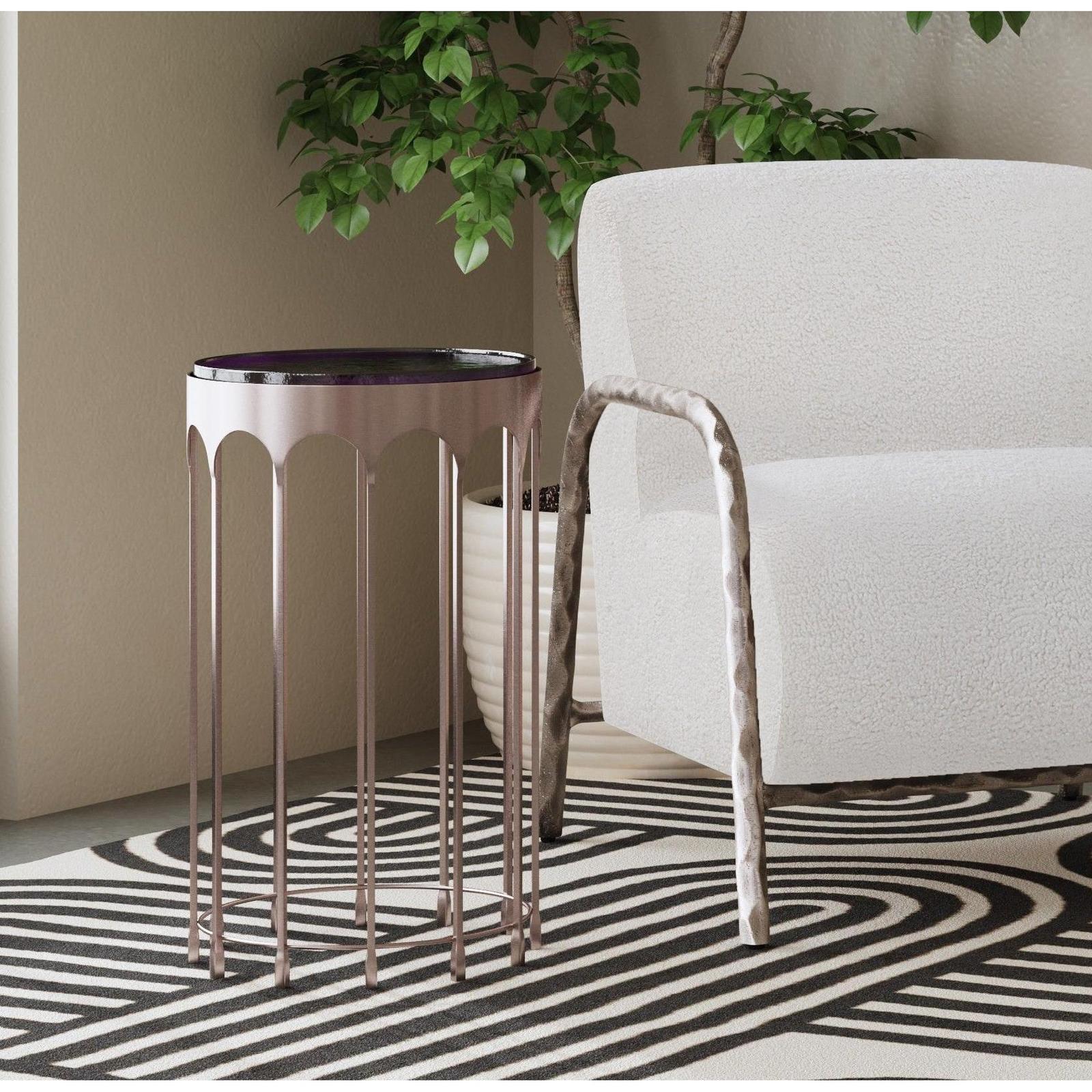 Bassett Mirror Hartley Nickel Accent Table