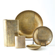 Global Views Linen Round Tray - Brass
