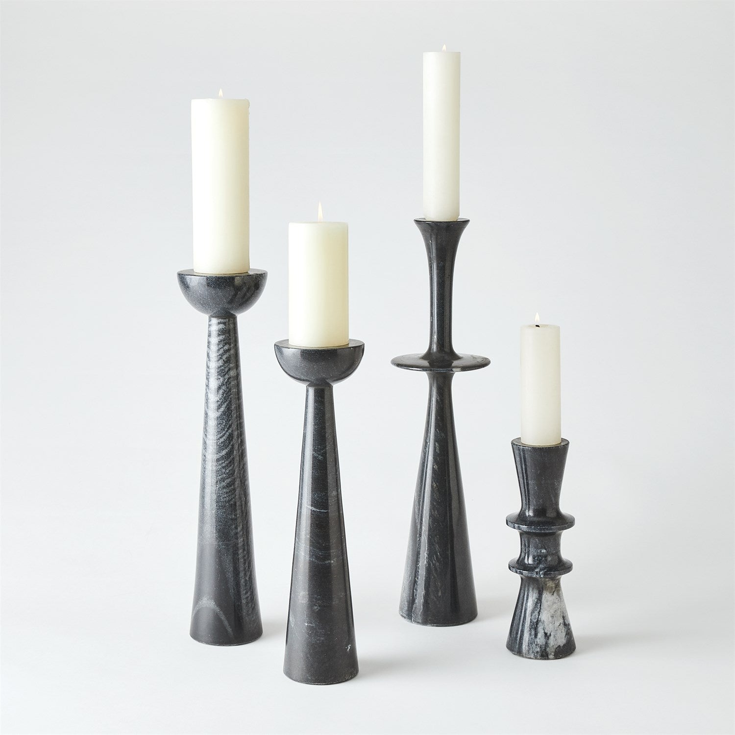 Global Views Black Center Flair Candle Stand