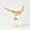 Global Views Brass Bird on Crystal Rock