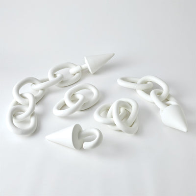 Global Views Matte White Ring Chain by Ashley Childers