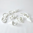 Global Views Matte White Connected Rings
