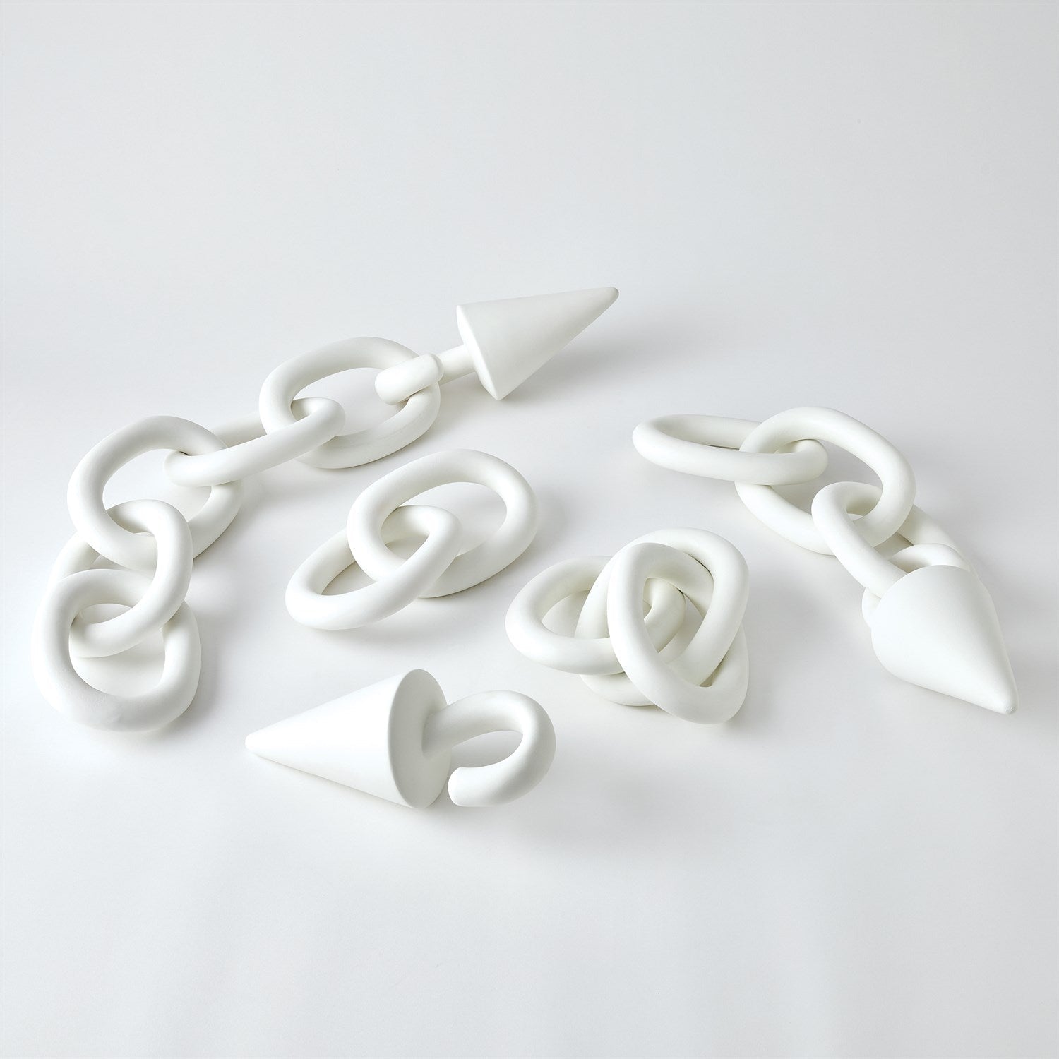 Global Views Matte White Ring Chain by Ashley Childers