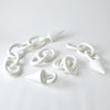 Global Views Matte White Ring Chain by Ashley Childers