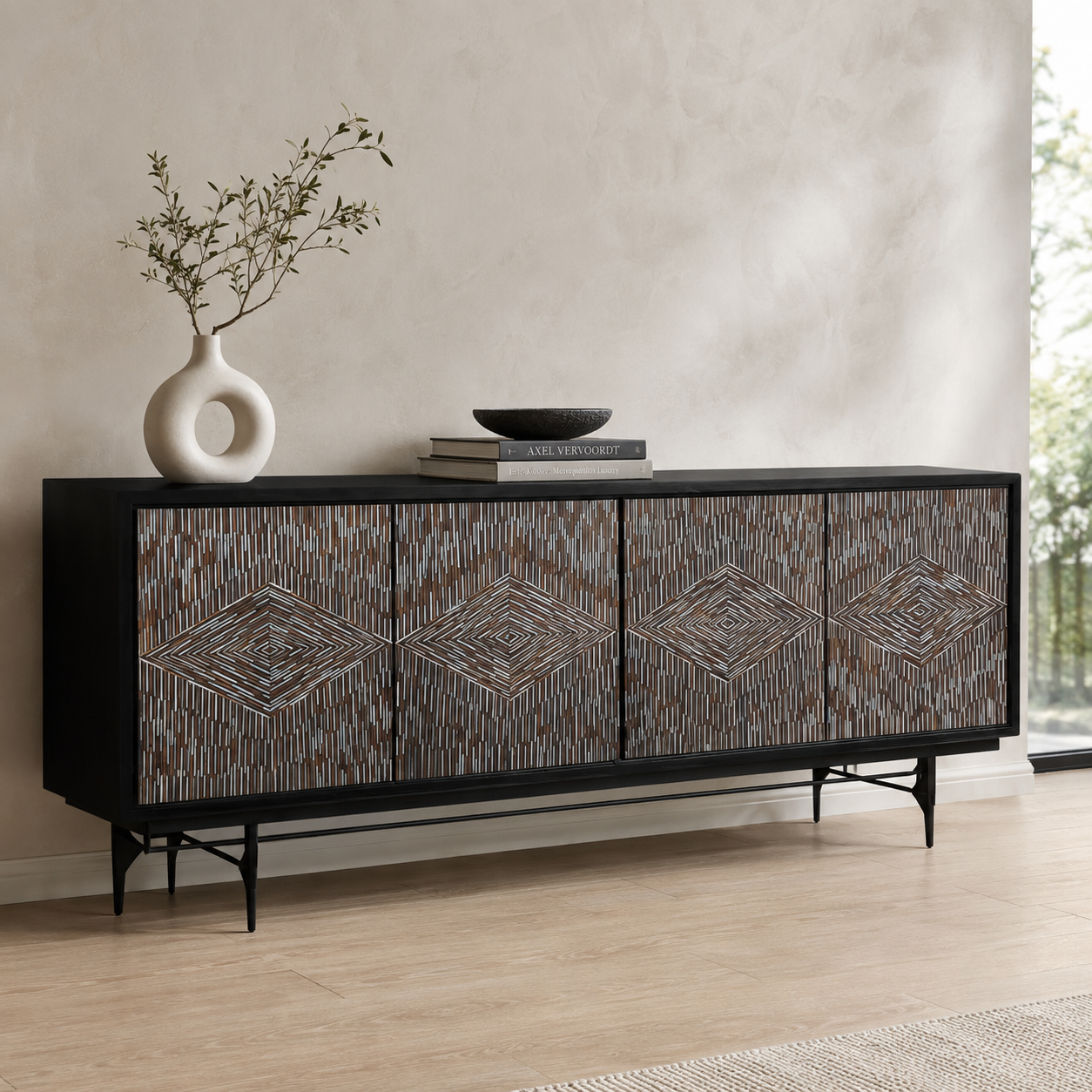 Bassett Mirror Andreas Four Door Cabinet