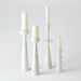 Global Views Round Top Candle Stand - White