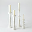 Global Views White Double Flair Candle Stand