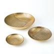 Global Views Linen Round Tray - Brass