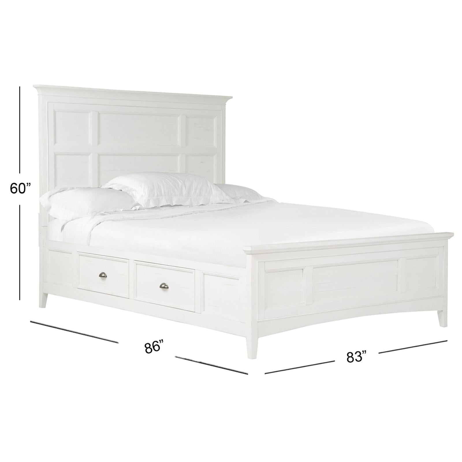 Magnussen Home Heron Cove Chalk White & Dovetail Grey Bed
