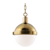 Hudson Valley Lighting Lambert 1 Light 9.5 inch Aged Brass Pendant Ceiling Light