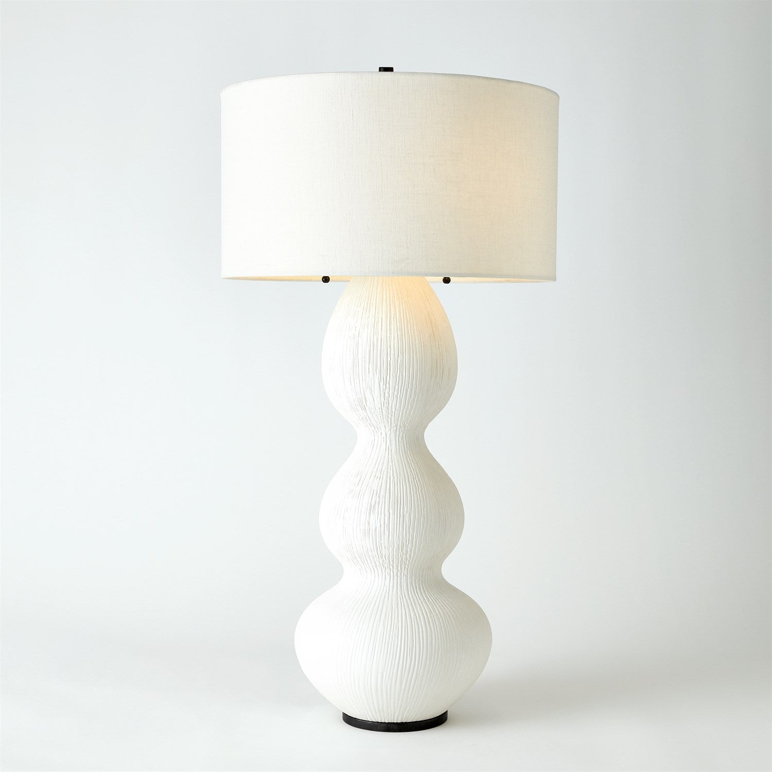 Global Views Matte White Torch Table Lamp