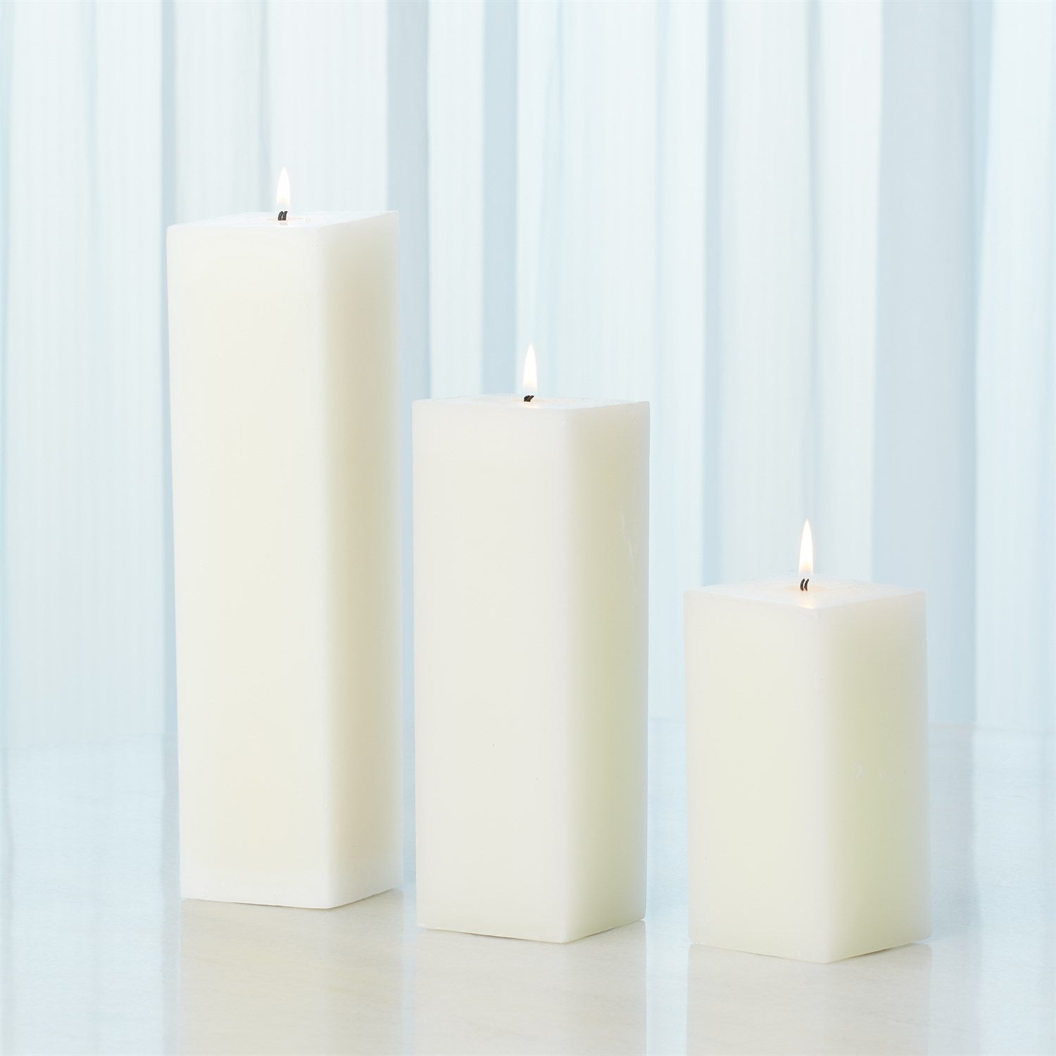 Global Views Unscented Square Pillar Candle