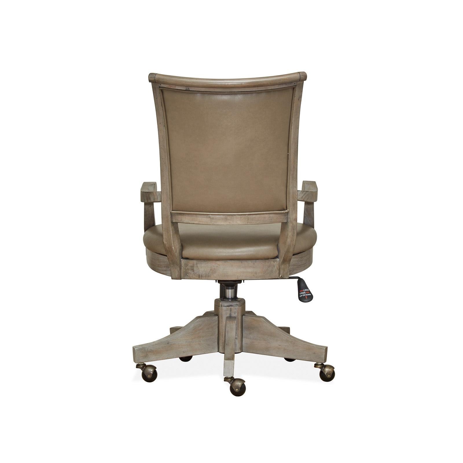 Magnussen Home Lancaster Dovetail Grey Fully Upholstered Swivel Chair