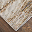 Feizy Deja 39PKF Modern Distressed Rug in Ivory/Brown/Tan