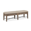 Magnussen Home Paxton Place Dovetail Grey Upholstered Bench