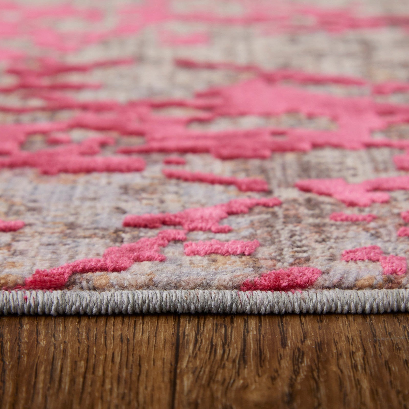 Feizy Pryor 39NEF Modern Abstract in Pink/Gray/Taupe