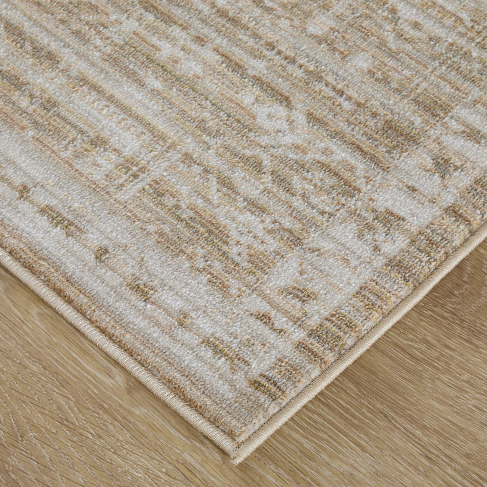 Feizy Augustine 39TUF Traditional Medallion, Tan/Ivory, Rug