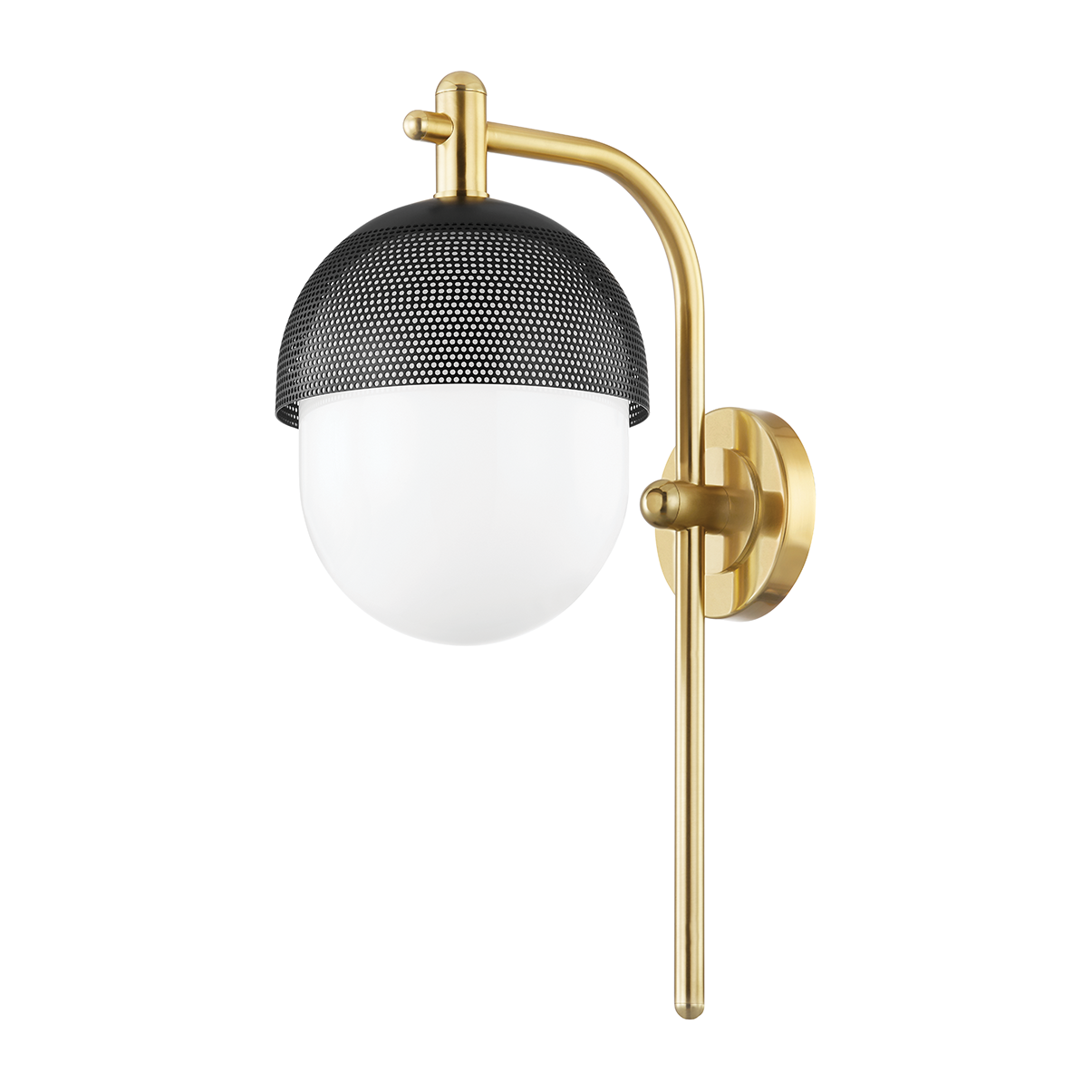 Hudson Valley Lighting Nyack 1 Light 9 inch Aged Brass/Black Wall Sconce Wall Light