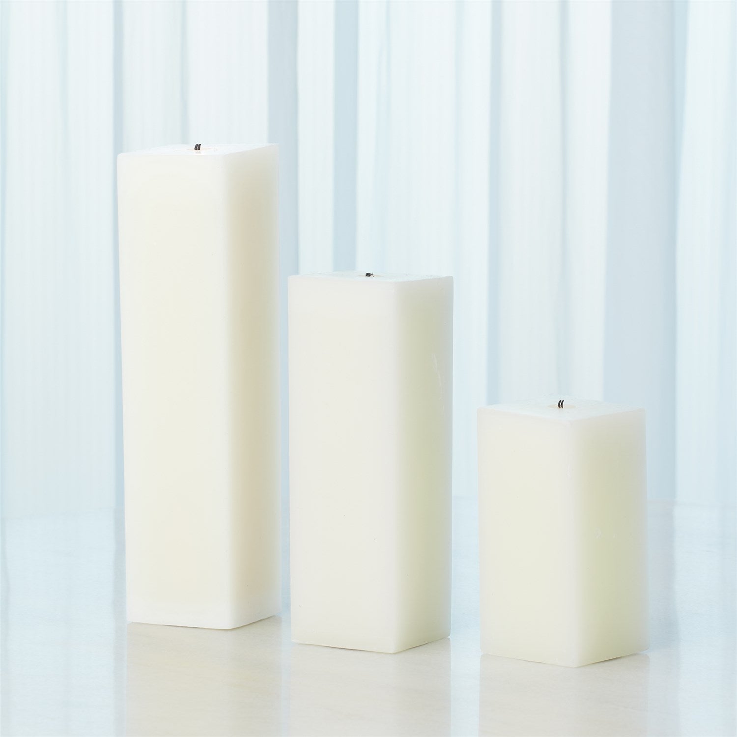 Global Views Unscented Square Pillar Candle