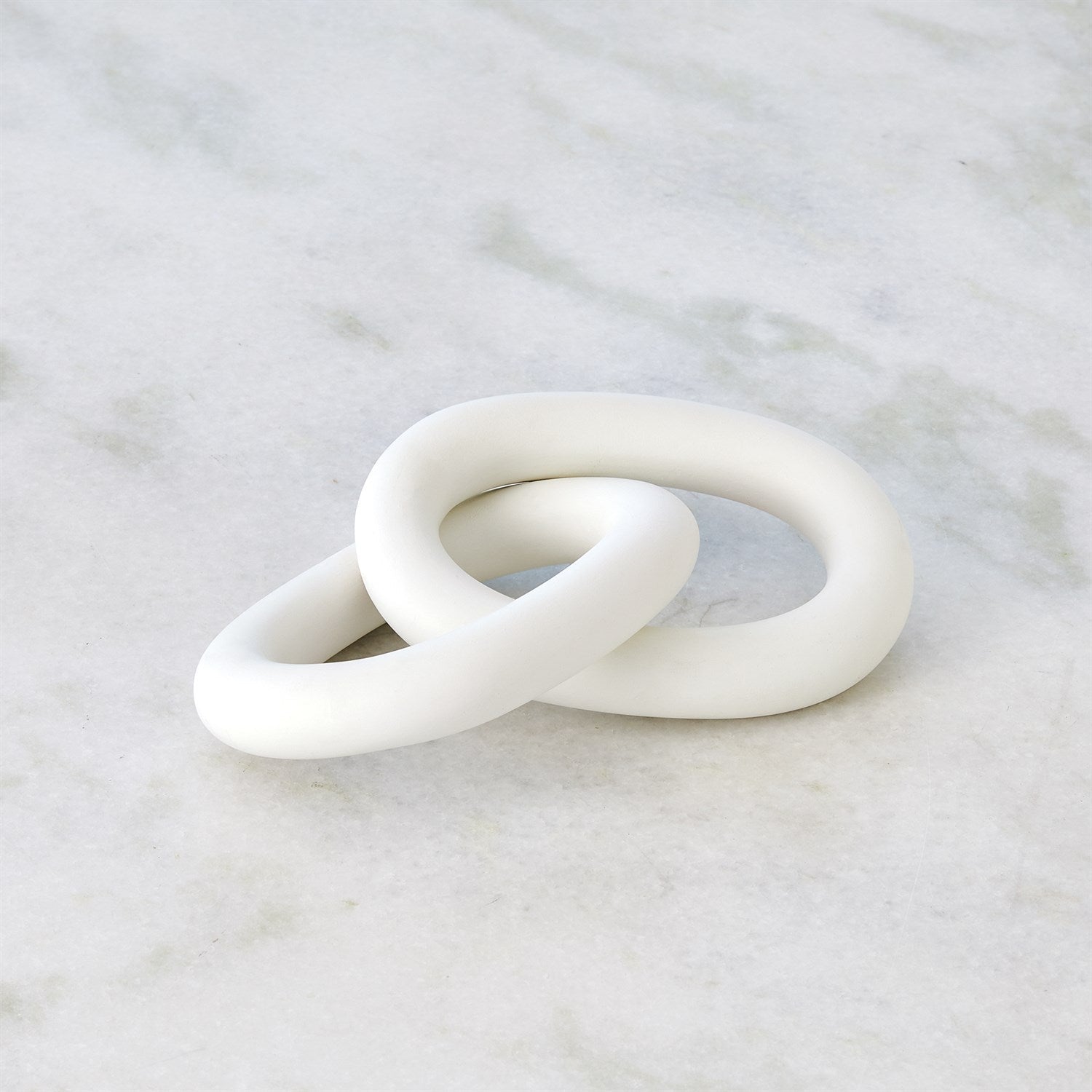 Global Views Matte White Ring Chain by Ashley Childers
