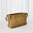 Global Views Putty Soft Woven Leather Basket