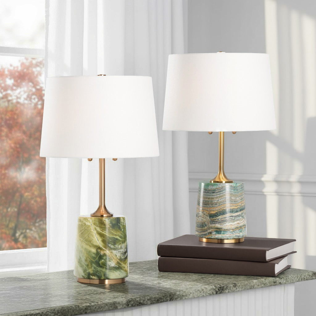 Wildwood Liguria Green and Tan Lamp