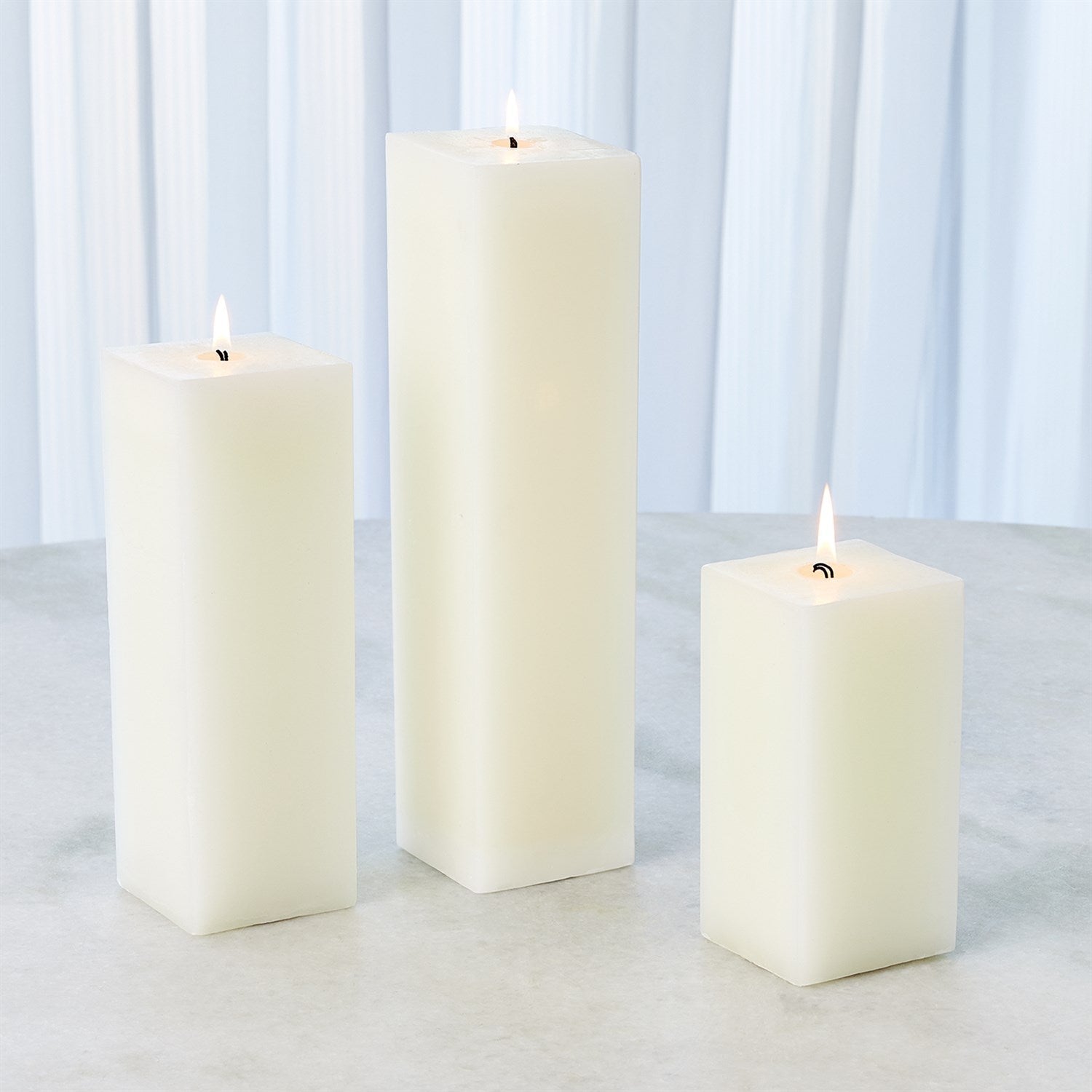 Global Views Unscented Square Pillar Candle