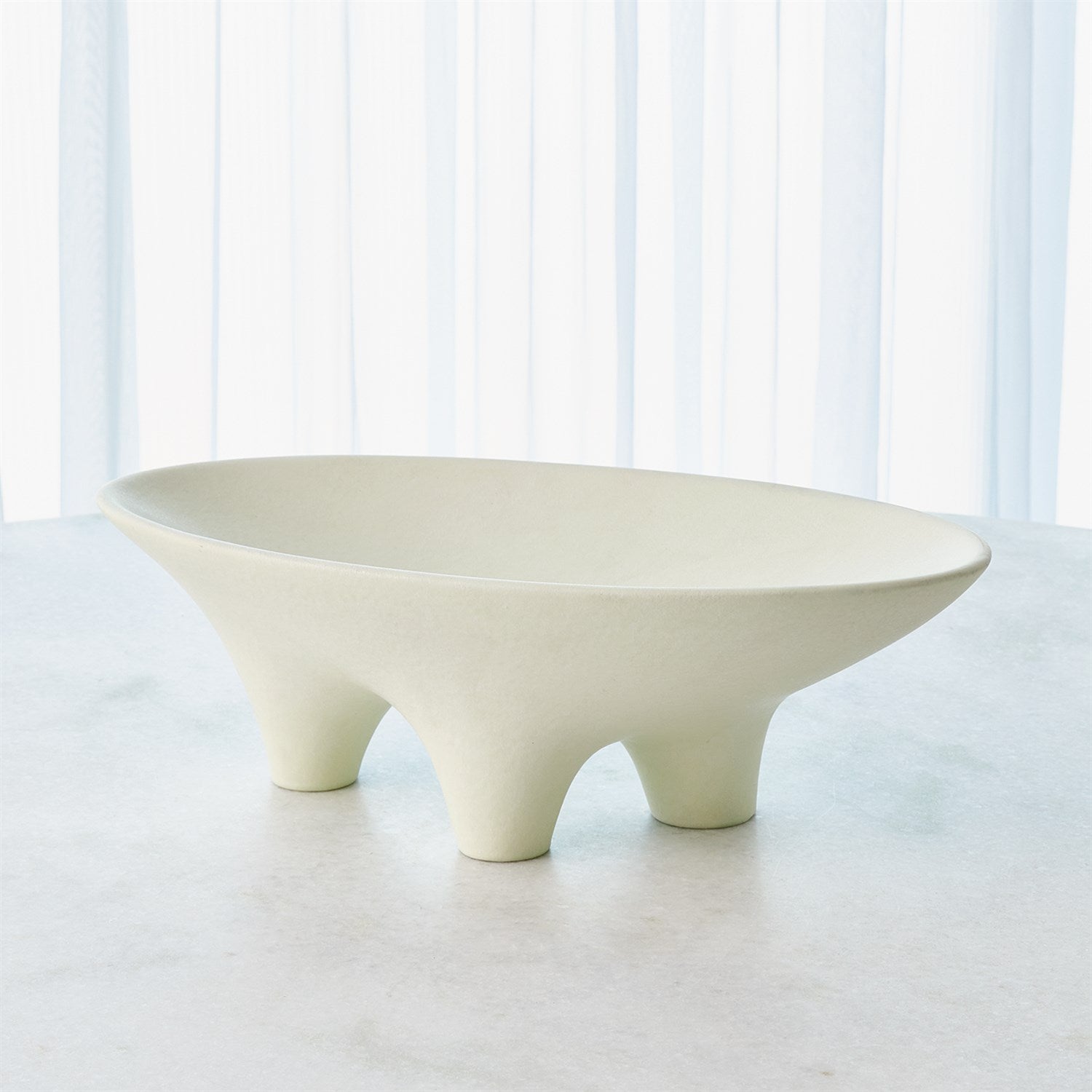 Global Views Ivory Opus Triple Leg Bowl