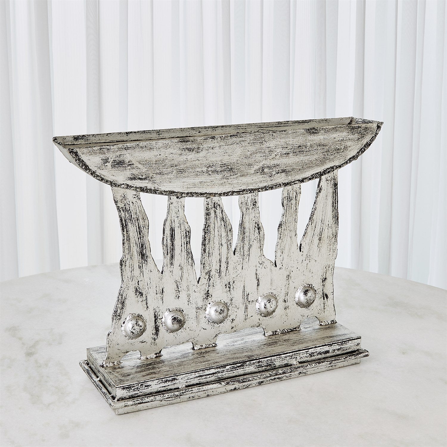Global Views Brutalist Leaf Candelabra Clearance