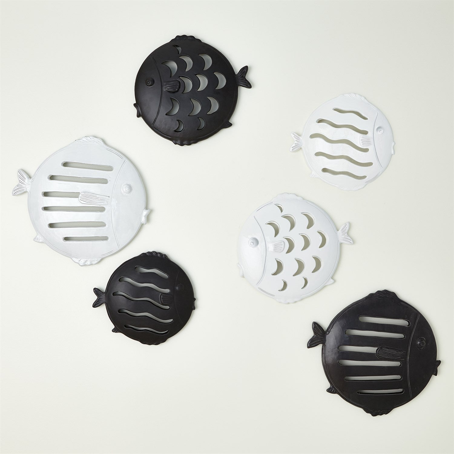 Global Views Matte White Wall Mount Fish Clearance