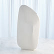 Global Views Matte White Offset Square Scratch Vase