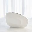 Global Views Matte White Offset Square Scratch Vase