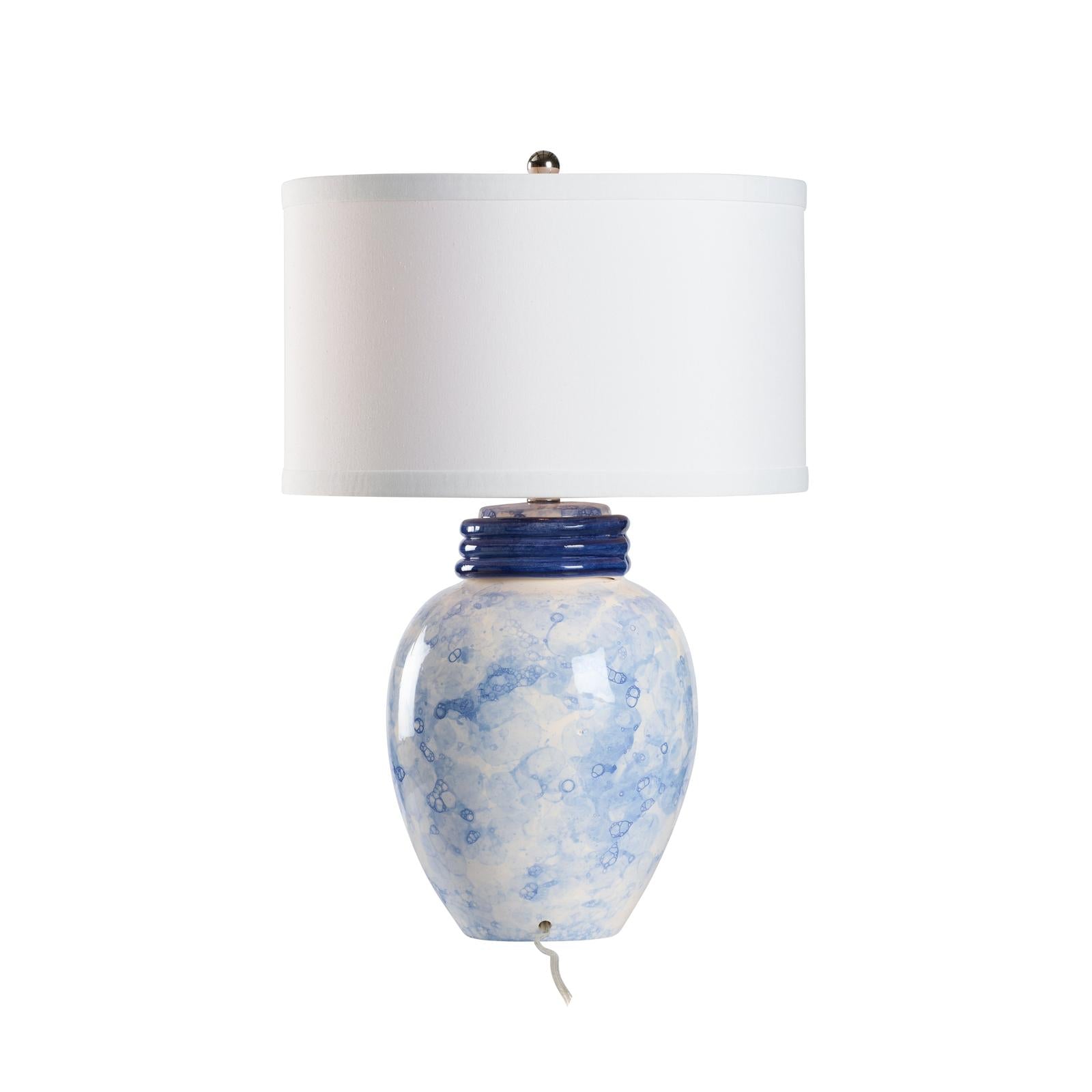 Wildwood Cino Blue Bubble Glazed Lamp