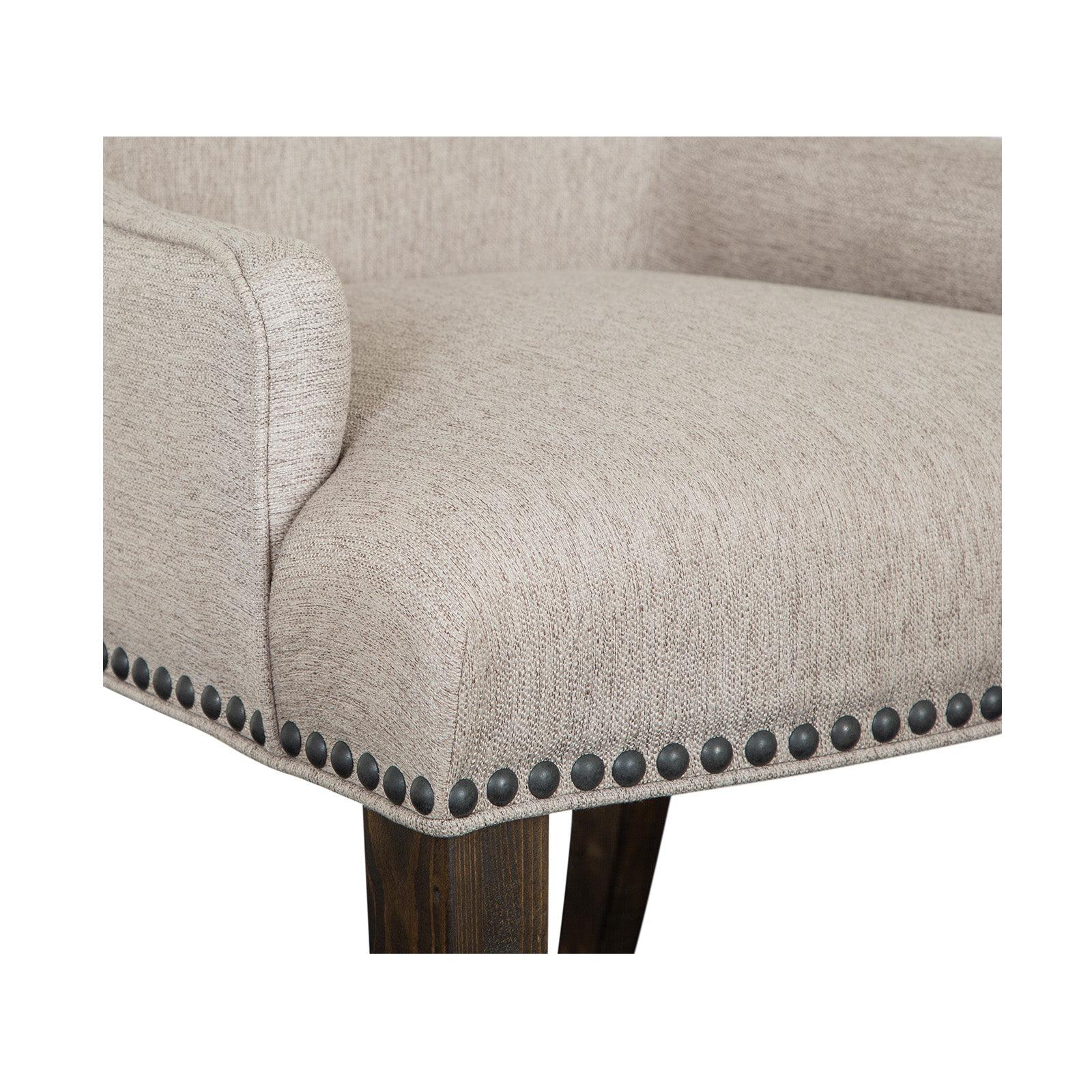 Magnussen Home Bellamy Peppercorn Upholstered Host Chair Set of 2