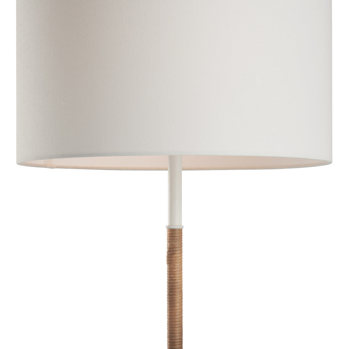Chelsea House Amelia Matte White Rattan Floor Lamp